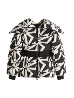 H&M x Perfect Moment Black & White Geometric Puffer Jacket - Women’s Coat